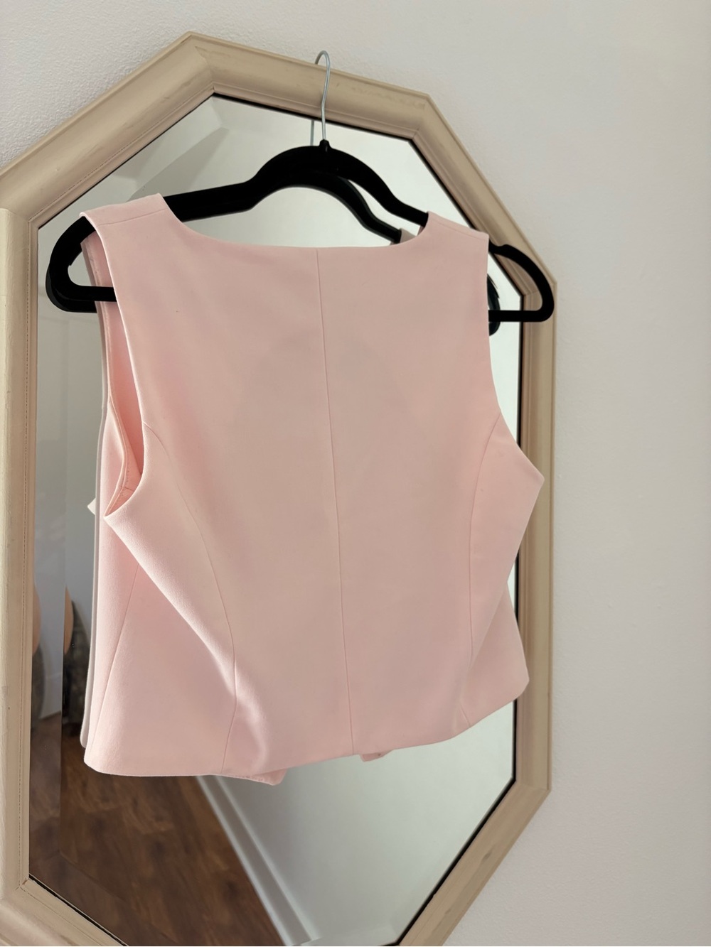 Halogen Light Pink Tailored Button Vest - Picture 2 of 3